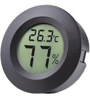 Mini Sıcaklık Ve Nem Ölçer Dijital Termometre Higrometre 4,5Cm Siyah