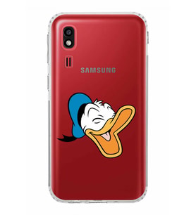 Samsung Galaxy A2 Core  Kamera Korumalı  Kapak Donald Duck Tasarımlı  Şeffaf Kılıf