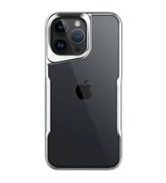 iPhone 15 Pro Max Kılıf Boyi Silikon Kapak - Gümüş