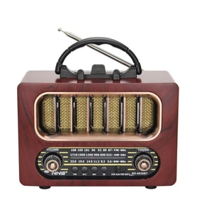 Nostaljik Ahşap Tasarımlı Bluetooth Hoparlör  FM/AM Radyo Destekli Şarjlı ve Taşınabilir Retro Radyo Model-5
