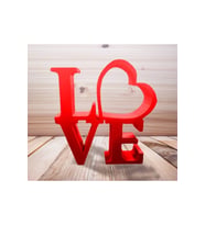 LOVE Aşk Yazısı Kırmızı Bioplastik Sevgililer Günü