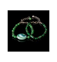 Denge, Nazar Koruması Ve Pozitif Enerji İçin Yeşil Akik Kadın Bileklik Seti (Çok Renkli)