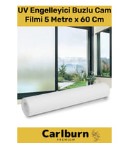 Özel Üretim İç Göstermeyen Yapışkan İz Bırakmaz UV Engelleyici Buzlu Cam Filmi 5 Metre x 60 Cm