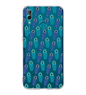 PrintiFy Huawei P Smart 2019 ile Uyumlu Nazar Boncuğu 4 Baskılı Kamera Korumalı Şeffaf Silikon Kılıf