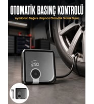 Kompakt Tasarımlı LED Işıklı Taşınabilir Hava Kompresörü Yeni Nesil