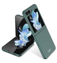 Vendas Samsung Galaxy Z Flip 5 Uyumlu Kıpta Serisi Darbe Dirençli Sert PC Arka Kapak (Koyu Yeşil)