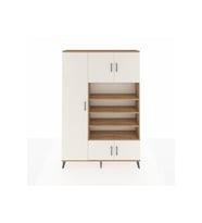 Arges Dolap 10 Raflı 5 Kapaklı 132x30x195 Çam-Aytaşı/Çam