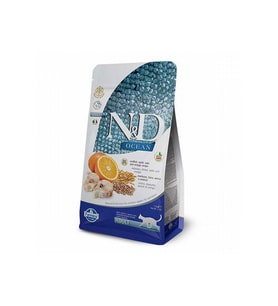 n&d Low Ocean Morina Balıklı ve Portakallı Yetişkin Kedi Maması - 1,5 kg (STD)