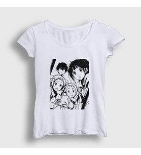 Presmono Kadın Beyaz All Anime Hyouka T-Shirt 306431tt