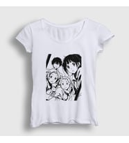 Presmono Kadın Beyaz All Anime Hyouka T-Shirt 306431tt
