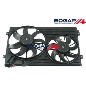 1K0959455EAKIT Fan Motorları & Dual Çerçeve 200W+150W - Beetle-Caddy-Fabia-Golf-Jetta-Octavia-Passat