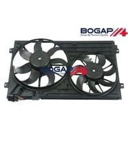 1K0959455EAKIT Fan Motorları & Dual Çerçeve 200W+150W - Beetle-Caddy-Fabia-Golf-Jetta-Octavia-Passat
