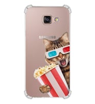 PrintiFy Samsung Galaxy A72 Uyumlu Kedi 1 Baskılı Şeffaf Köşe Korumalı Antişok Kılıf