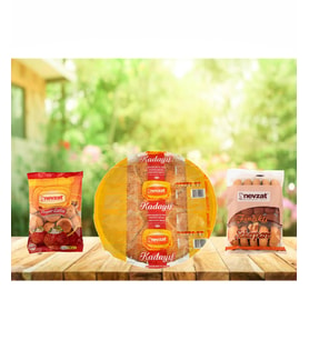 NEVZAT PEYNİR TATLISI 160 GR-TEPSİ KADAYIF 400 GR-FINDIKLI ŞEKERPARE 250 GR