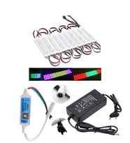 20 Adet 12V 3 Watt Argb Pixel Cob Modül SP621 Bluetooth Cep Telefonundan Kumandalı 5A Plastik Adaptö