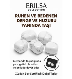 Sertifikalı Cüzdan Boy Havlit Taşı Kütle - Sakinlik ve Stres Azaltıcı Etki Sağlar (Çok Renkli)