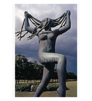 Vigeland Heykel Parkı - Oslo, Norveç - Neşeli Kız Tablo Ahşap Poster Dekoratif
