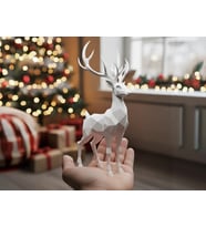 Geyik Şık Hediyelik Ev Salon Ofis Dekor Ürünü 14 CM Kil Renk Mini Biblo
