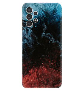 Samsung Galaxy M14 Kılıf Resimli Desenli Baskılı Silikon Red Blue Black Abstact 1386