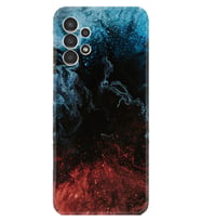 Samsung Galaxy M14 Kılıf Resimli Desenli Baskılı Silikon Red Blue Black Abstact 1386