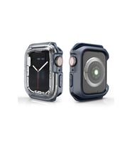 Apple Watch 42mm Uyumlu Zore Watch Gard 08 Sert PC + Silikon Koruyucu (Lacivert)
