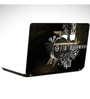 Gitar Siyah Laptop Sticker 12 İnch (29X24CM)