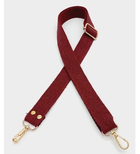 Angel Çanta Aksesuar Pamuklu Kolon 120X3 Cm Bordo Light Gold Metalli