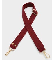 Angel Çanta Aksesuar Pamuklu Kolon 120X3 Cm Bordo Light Gold Metalli