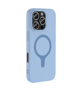 iPhone 16 Pro Max Kılıf M-Safe Şarj Özellikli Aris Silikon Kılıf Baby Blue