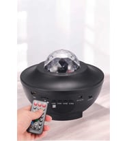 Projektör Yıldız Gece Lambası Disko Topu Bluetooth Bağlantılı Taşınabilir Şarjlı