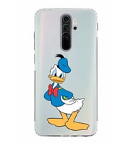 Xiaomi Redmi Note 8 Pro  Kamera Korumalı Kapak Donald Duck Tasarımlı Şeffaf  Kılıf