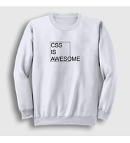 Presmono Unisex Beyaz Css Is Awesome Developer Yazılımcı Sweatshirt 357532tt (Beyaz)