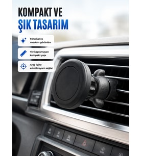 Mıknatıslı Araç İçi Telefon Tutucu Halandırma Izgarası Telefon Standı