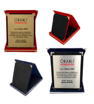 Kişiye Özel Plaket Kadife Kutulu Albüm Plaket 12x16 cm 2 Renk Seçeneği (Kırmızı)