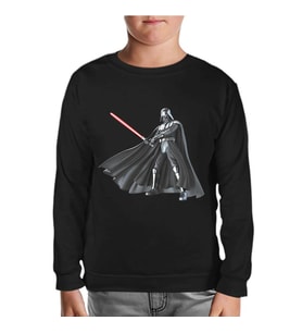 Star Wars - Darth Vader Lightsaber Siyah Çocuk Sweatshirt