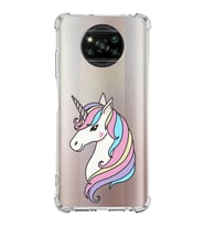 Xiaomi Poco X3 Pro Köşe Korumalı Antişok Kapak Unicorn Tasarımlı Şeffaf Silikon Kılıf