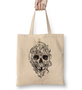 Skull Flame Bez Çanta Uzun Saplı