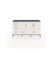 Arges Konsol 4 Raflı 6 Çekmeceli 3 Kapaklı 176x30x99 Antrasit-Aytaşı