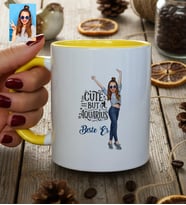 Kişiye Özel Karikatürlü Cute But Aquarius Kova Burcu Kupa Bardak Doğum Günü Hediyesi
