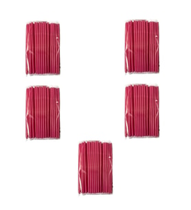 Omeyva Kalın Kokteyl Buzlu Soğuk İçecek Pipet - Körüklü - Pembe - 22 Cm. - 8 mm. - 500 Adet