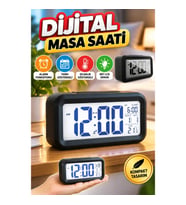 Dijital LCD Masa Saati – Tarih, Sıcaklık Göstergeli ve Alarm Fonksiyonlu