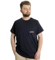 Mode XL Büyük Beden Erkek T-shirt FUTURE 23200 Lacivert
