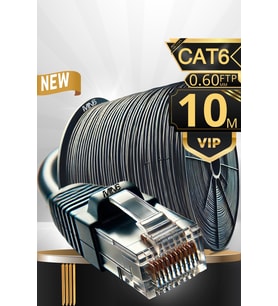 MN6 M108XF 10 Metre Internet Kablosu/FTP 0,60MM Cat6 23AWG/İKI Kat Korumalı/ethernet Kablosu 10 Metre/iç Dış Mekan Uyumlu/high Performance Cable