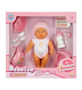 3823 Bebelou Bakım Zamanı Sesli Gülen Ağlayan Bebek 32 cm -Sunman