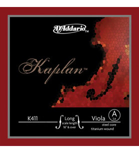 Daddario K411LH Viyola Tek Tel Kaplan, Long Scale Heavy (LA-A)