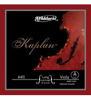 Daddario K411LH Viyola Tek Tel Kaplan, Long Scale Heavy (LA-A)