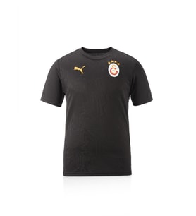 Galatasaray Orijinal Lisanslı Sıfır Yaka Siyah A Takım Antrenman T-Shirt (Siyah-Kırmızı)