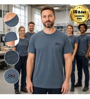 Logonuza Özel 10 Adet Premium Gri Tişört - Pamuk Unisex Kurumsal Personel Tişörtü