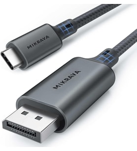 Kablo (8K@60Hz, 4K@240Hz, 2K@360Hz) HDR HDCP Type C to DP 1.4 [Thunderbolt 5/4/3, DeX Mode], iPhone 15/16/17 Pro, MacBook, iPad Pro/Air, Samsung S25 ile Uyumlu (3 Metre)