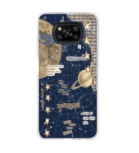 Poco X3 Pro / X3 NFC Uyumlu Gezegen Aesthetic Tasarımlı Şeffaf Telefon Kılıfı